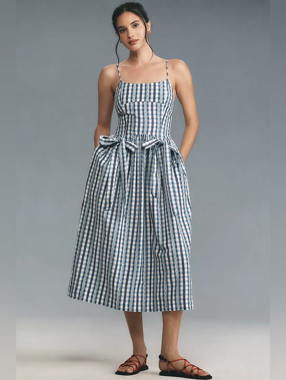Damson Madder Penelope Apron Midi Dress EU Size 14/ US Size 10